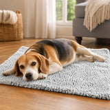 TALLA_M: Perro beagle mediano tumbado sobre la manta térmica autocalentable CozyPaws talla M